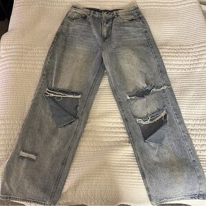 Distressed Light Wash Jeans